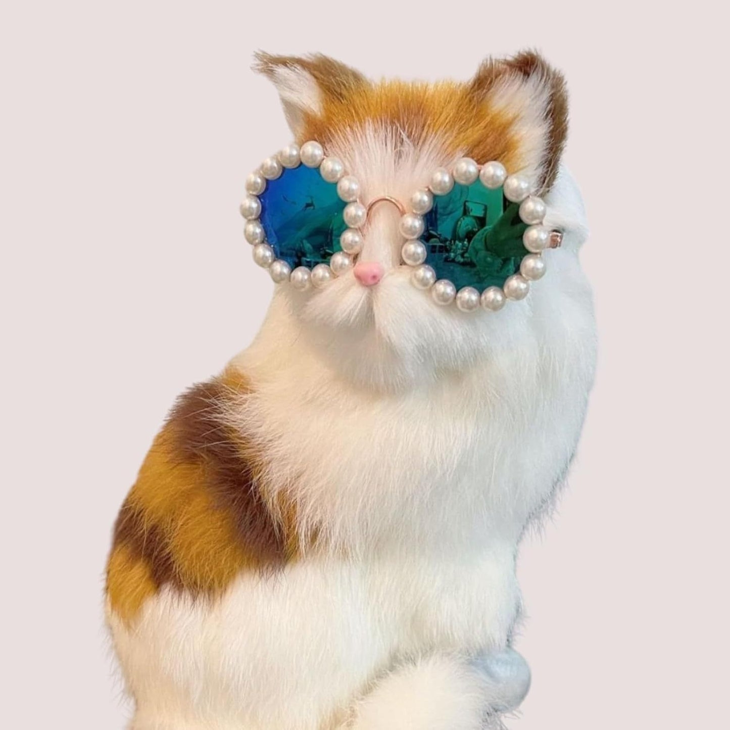 Cat And Dog Pearl Sunglasses - Pet Extravagant Funny Cute Dress Up Costume Accessories For Party