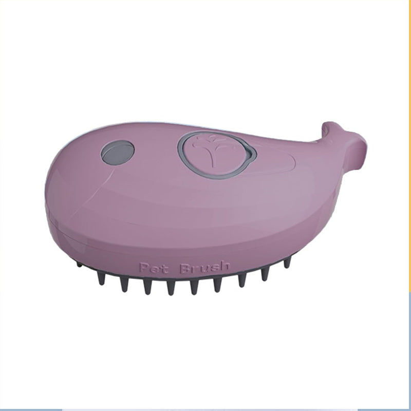 Steamy Cat Brush - 3-in-1 Whale-Shaped Cat Steam Brush, Pet Massage Comb Cat Brush Fast Foaming Spray Bath De-Float Hair Cleaning Dog Massage Grooming Brush