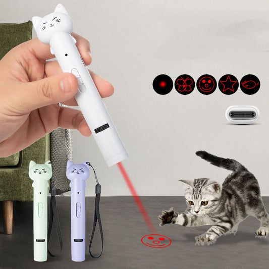 Lámpara láser de pluma de gato infrarroja con carga USB