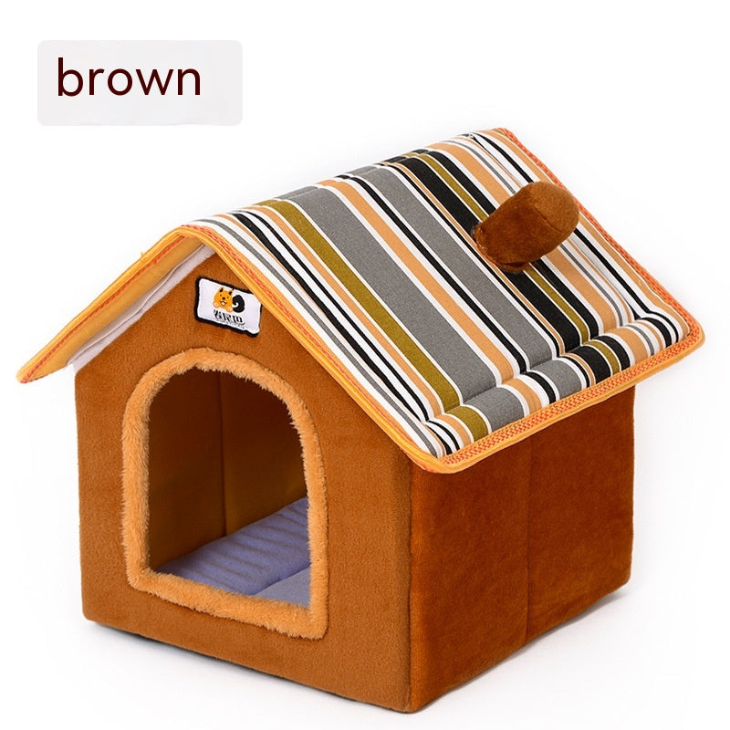 Lit d'hiver pour animaux de compagnie amovible et lavable pour chien WOWO Chimney House