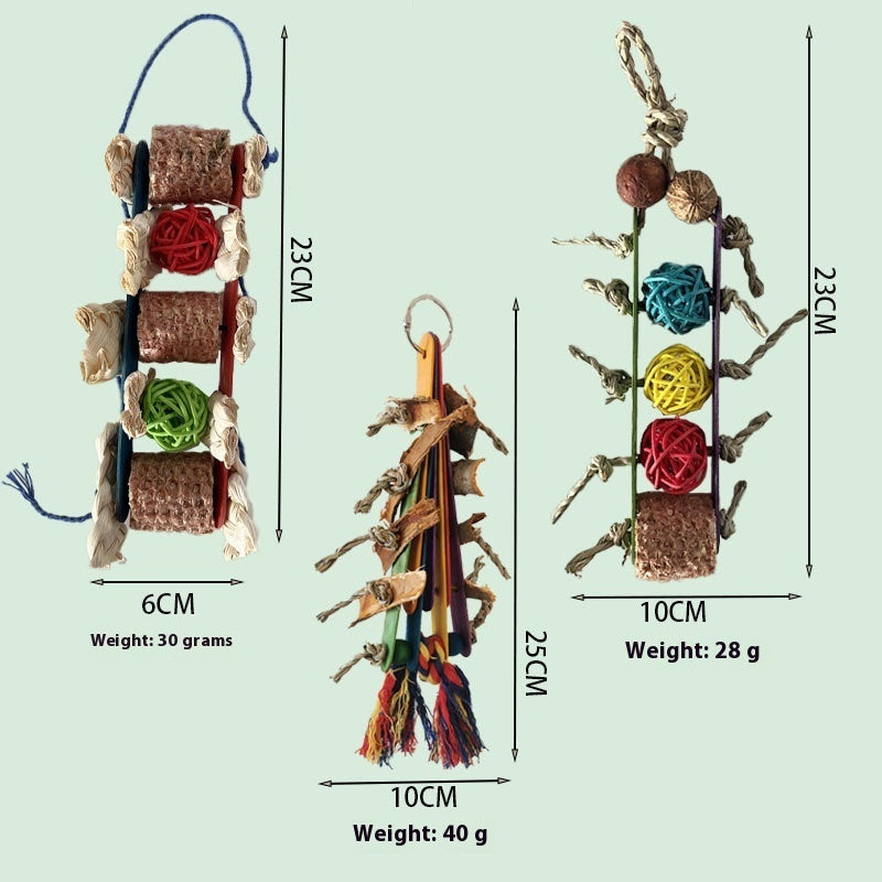 Creative Parrot Corn Cob Bite String Wooden Bite Toy