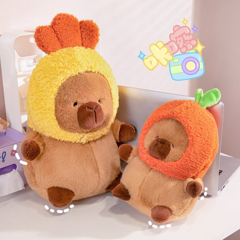 Capabala Carpincho Con Sombrero Sombrero Naranja Muñeca De Peluche Para Niñas