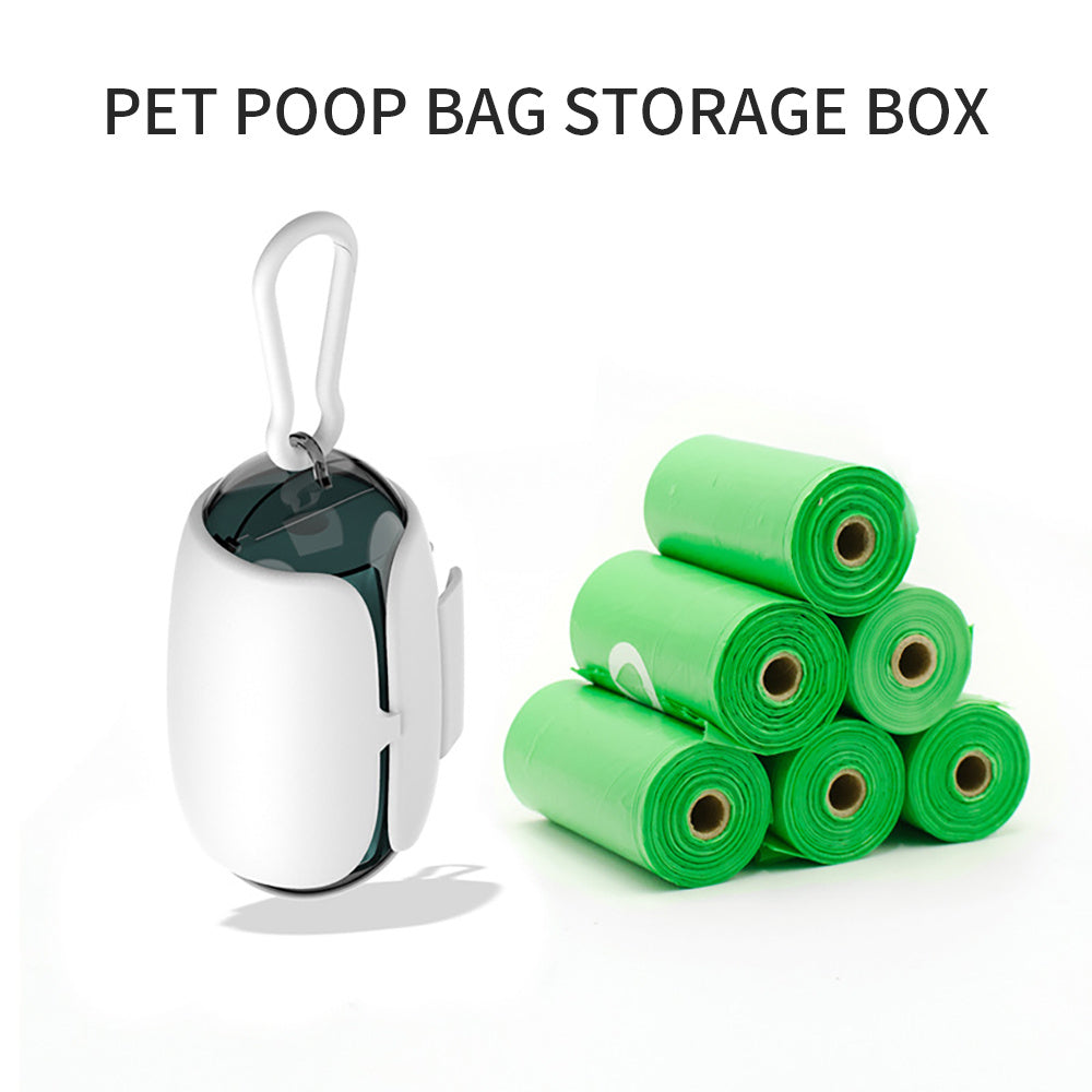 Support et distributeur de sacs à excréments pour chiens avec fixation de laisse, fournitures pour animaux de compagnie, capsule spatiale, distributeur de sacs à excréments biodégradables pour l'extérieur, amovible à la laisse, accessoires pour chiens