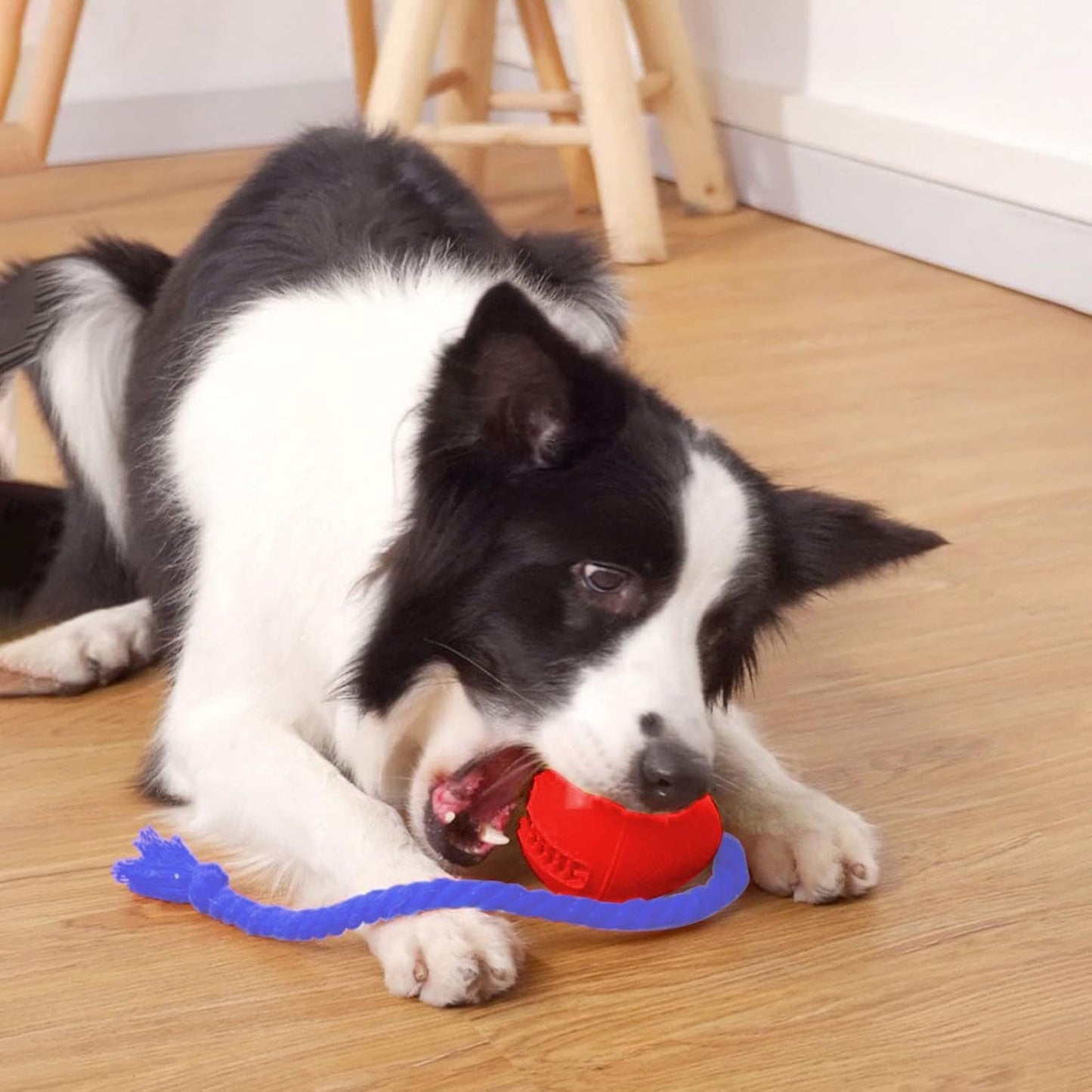 Jouets interactifs pour chiens, cage de dressage pour chiots, distributeur de puzzle avec corde, réduit le stress et l'anxiété, distributeur de nourriture pour chiens, jouets durables pour chiens pour mâcheurs agressifs