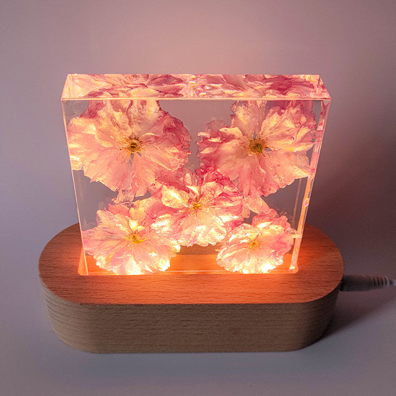 Resin Plant Specimen Small Night Lamp Office Desktop Accessories