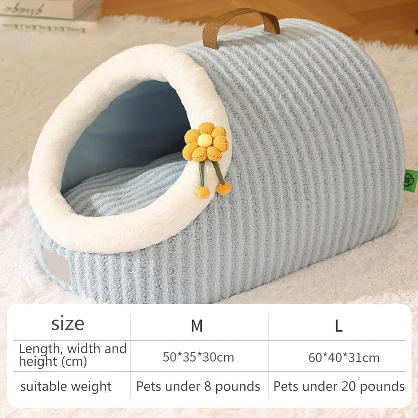 Casa para gatos, camas para gatos para interiores, cama para gatos, cueva con almohada acolchada lavable extraíble, cueva suave y acogedora para gatos