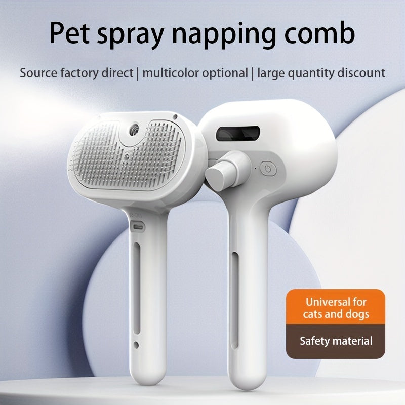 1pc Pet Spray Comb Cat Comb Dog Hair Pull Off Knots To Remove Floating Hair Comb One Click Hair Removal Pet Comb