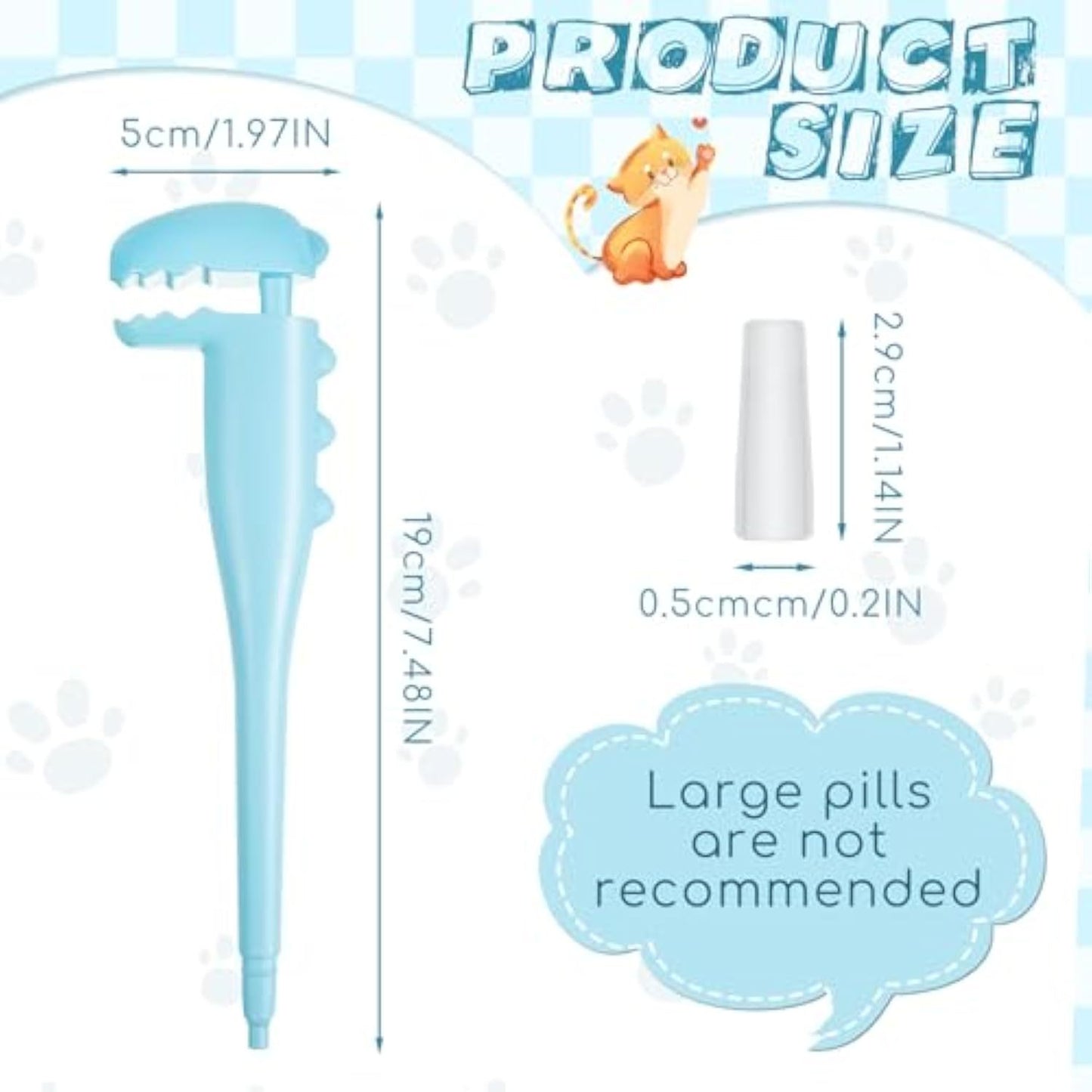 Lot de 2 piluliers pour animaux de compagnie, distributeur de pilules pour chat et chien, pistolet à pilules pour animaux de compagnie, seringues en silicone avec embout souple pour chats, chiens et petits animaux