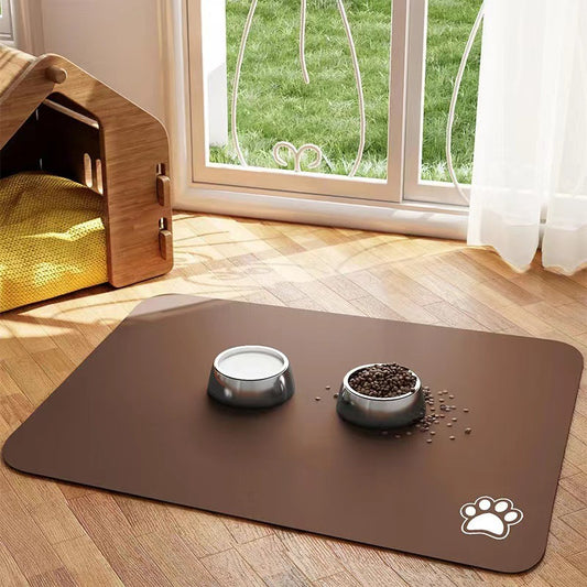 Pet Diatom Ooze Floor Mat Dogs And Cats Eating Mat Spill-proof Waterproof Quick-drying Placemat