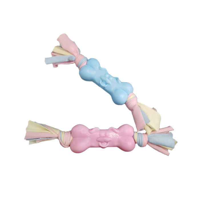 Bandes de tissu en coton TPR pour chien, jouets de soulagement des dents molaires, animaux de compagnie