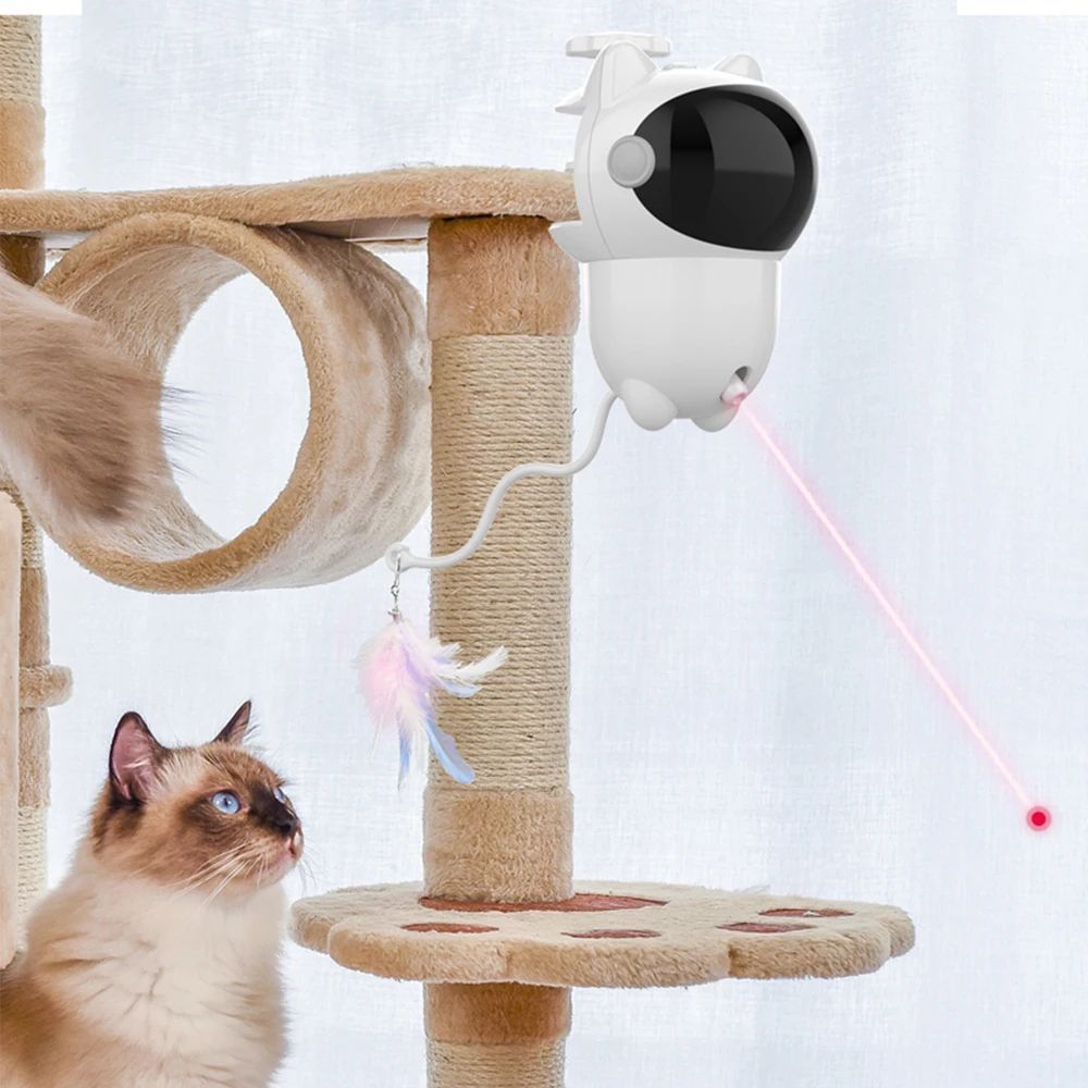 Intelligent Cat Laser Toy With Strong Screw Automatic Random Moving Toys For Cats Kittens Dogs Cat Red Dot Exercising