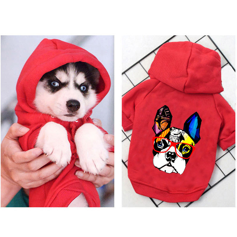 Winter Warm Dog Clothes Cotton Hoodie