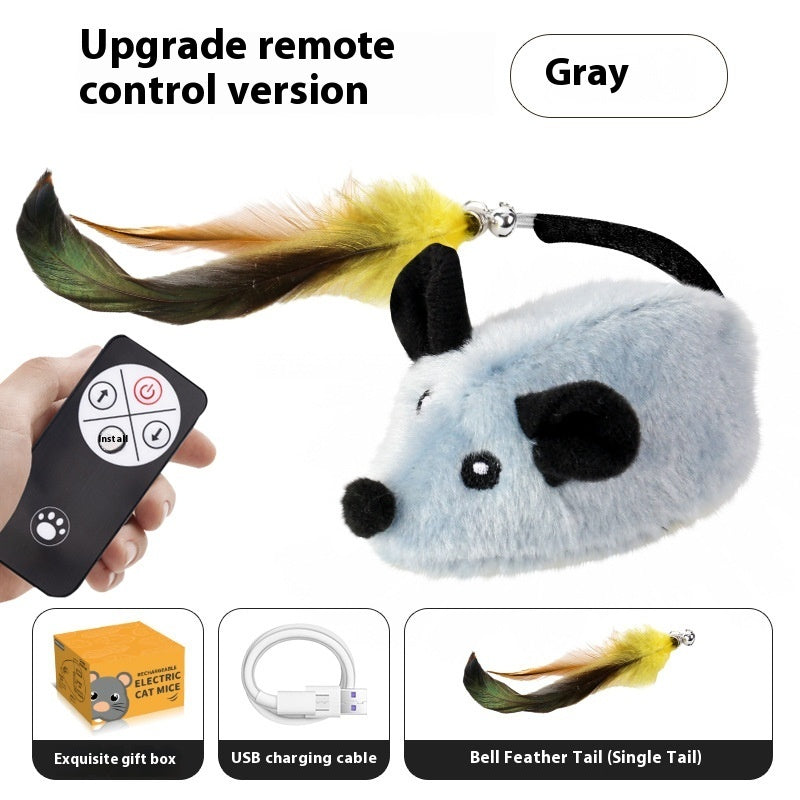 Intelligent Charging Simulation Electric Little Mouse Cat Teaser Toy