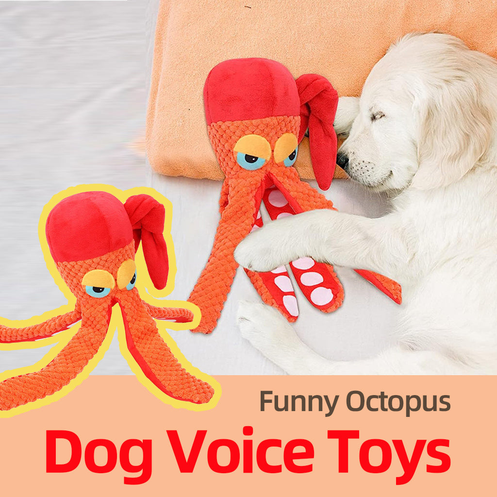 Jouet en peluche pour animaux de compagnie Jouet en peluche pour chien en forme de pieuvre Jouets couineurs pour chien Jouet pour chiot pour nettoyer les dents Jouet à mâcher Fournitures pour animaux de compagnie 