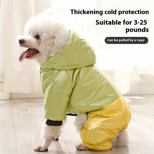 Ropa para mascotas Ropa impermeable y resistente al viento para perros de cuatro patas Ropa acolchada de algodón