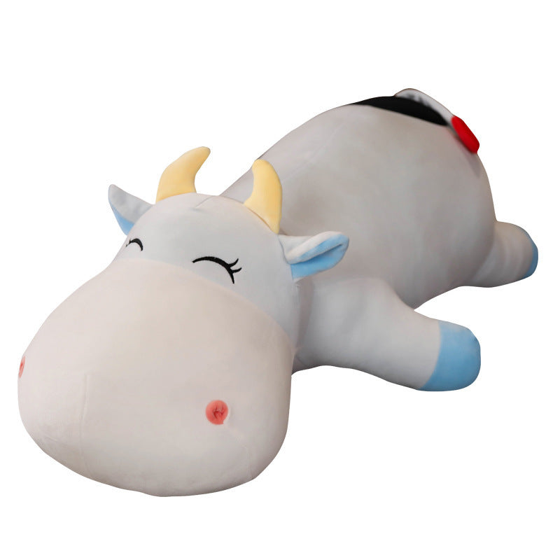 Cute Papa Cow Doll Long Pillow Bedside