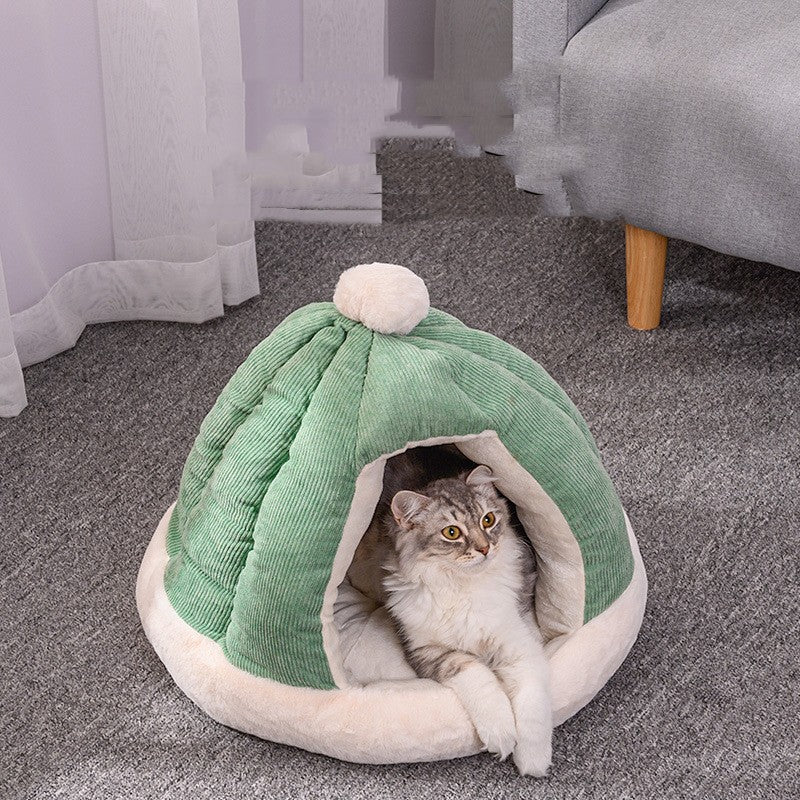 Half Enclosed Kennel Dog Bed Enclosed Kitty Kennel