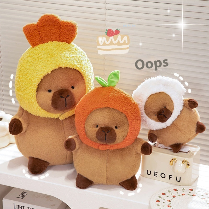 Capabala Carpincho Con Sombrero Sombrero Naranja Muñeca De Peluche Para Niñas