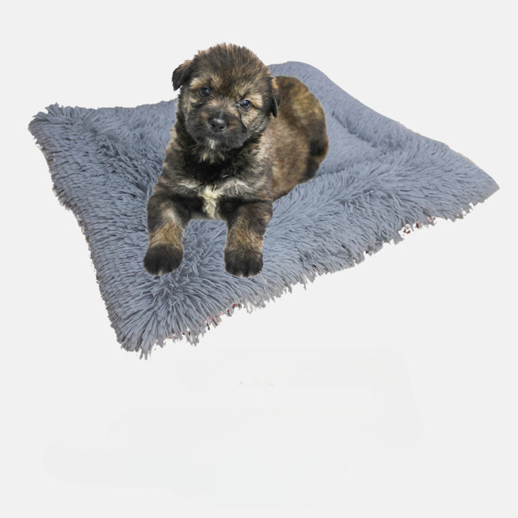 Couverture pour animaux de compagnie à deux usages, coussin chauffant auto-chauffant pour animaux de compagnie, chat, chien, tapis de couchage moelleux à poils longs, canapé lavable à double couche épais