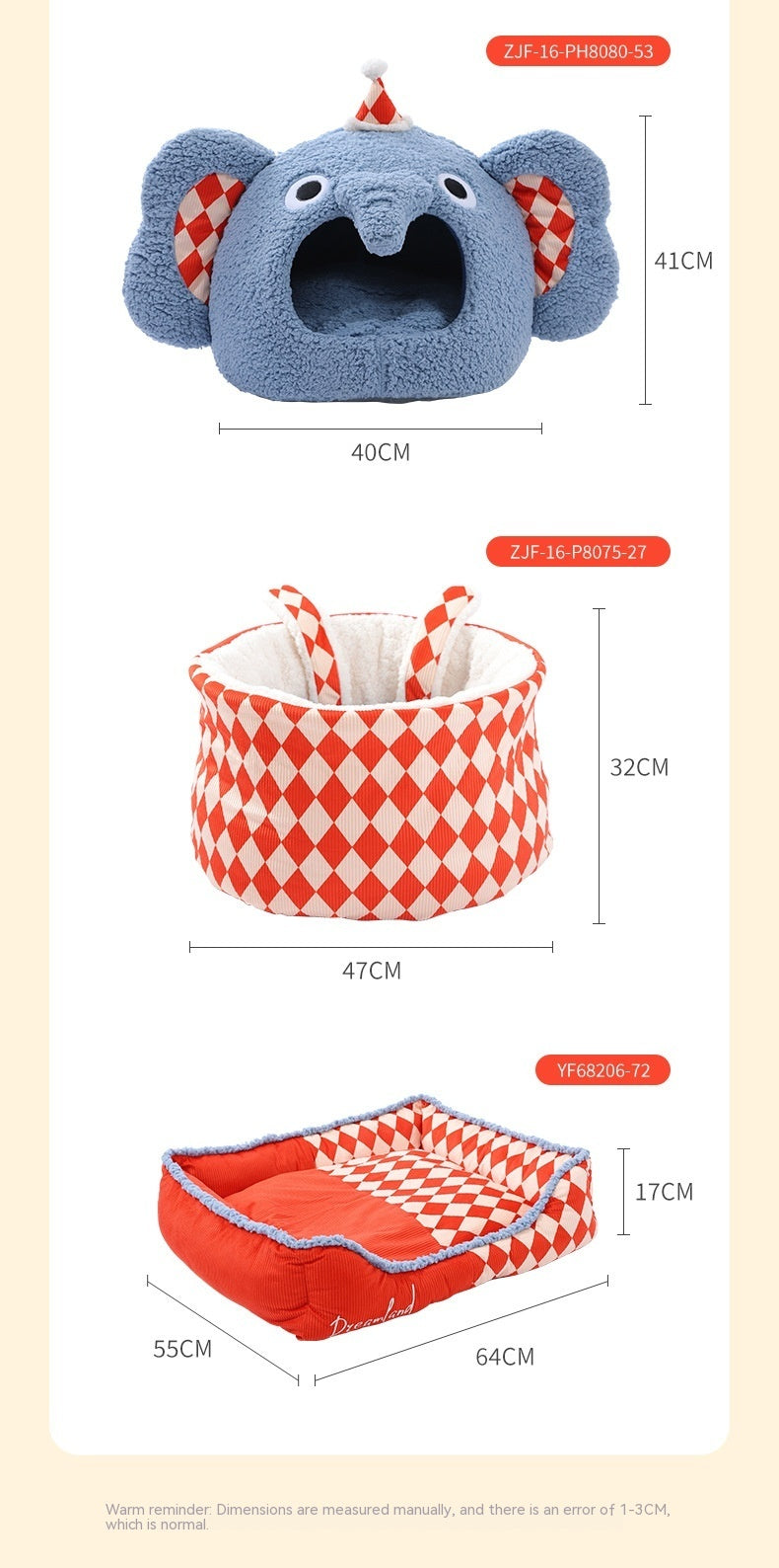 Cama para mascotas Circus Warm Cute Four Seasons Universal