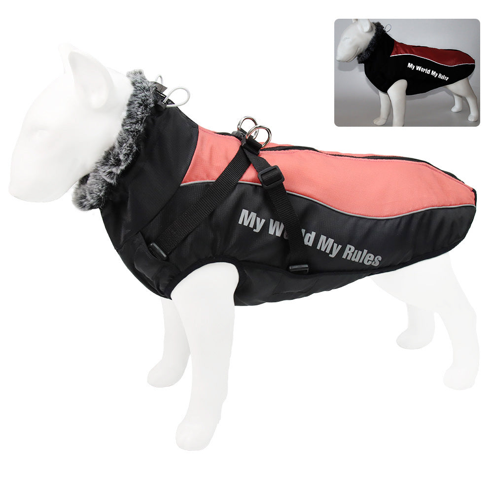 Autumn And Winter Pet Warm Reflective Padded Coat