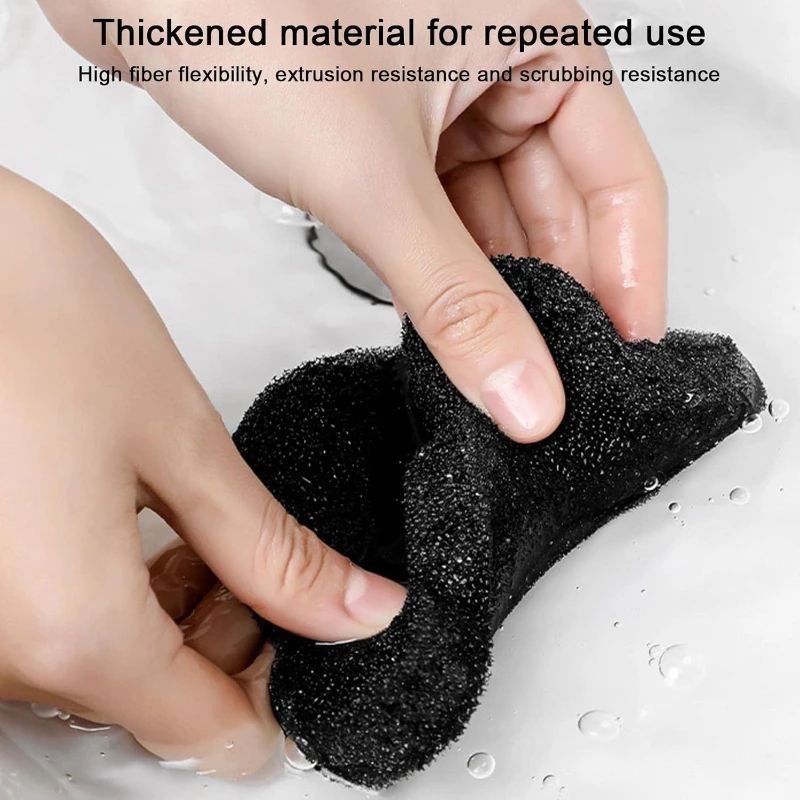 Bear Shape Sponge Cleaning Ball Washing Machine Laundry Ball Pet Hair Remover Reusable Clothes Sofa Cat Dog Hair Cleaning Sponge 2pcs