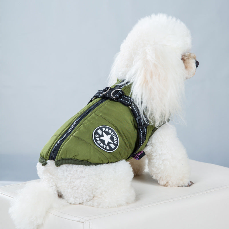 Ropa para mascotas impermeable y cálida