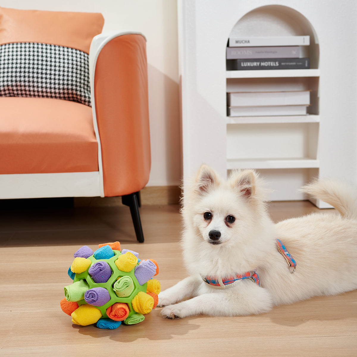 Juguetes de rompecabezas con pelota para olfatear perros, aumenta el coeficiente intelectual, alimentador de dispensación lenta, juguete para olfatear, juego de entrenamiento para mascotas, juguete de inteligencia 