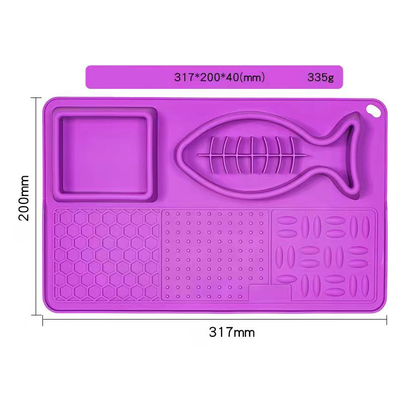 Multifunction Pet Slow Feeder Bowls Dog Licking Mat With Suction Cups For Anxiety Relief Dog Cat Water Drinking Eating Food