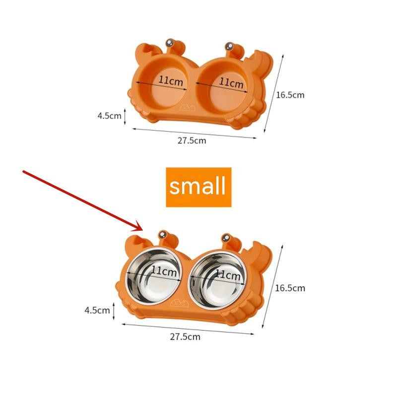 Bol double pour animaux de compagnie, bol pour chat amovible en acier inoxydable