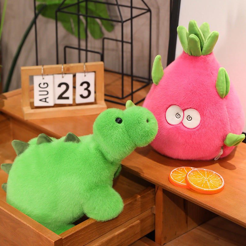 Dragon Fruit Transformation Flip Little Dinosaur Plush Toy