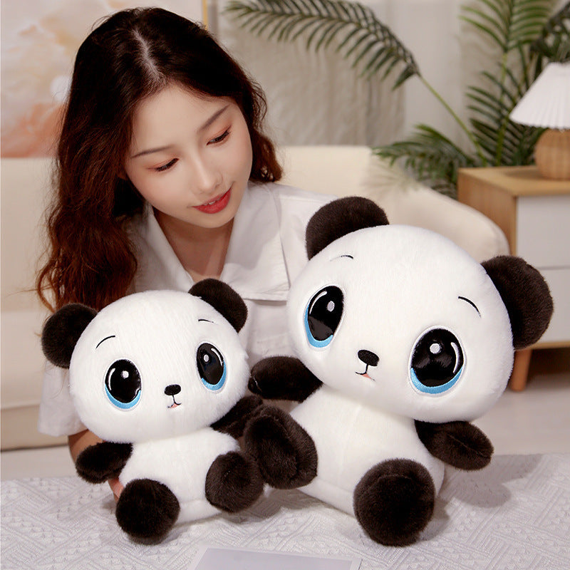 Lindos juguetes de peluche de muñeca Panda menor de dibujos animados