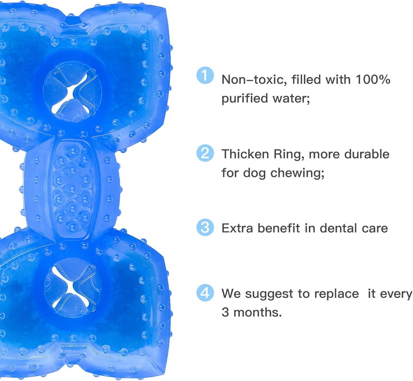 Juguete masticable refrescante para mordedores de mascotas para perros Juguete para la dentición para cachorros Adecuado para golosinas para más