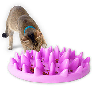 Bol à alimentation lente pour chat Bol d'alimentation pour chat antidérapant Anti-étouffement Bol de nourriture pour chien Puzzle Jungle Attrape-chat Mangeoire interactive adaptée au chien